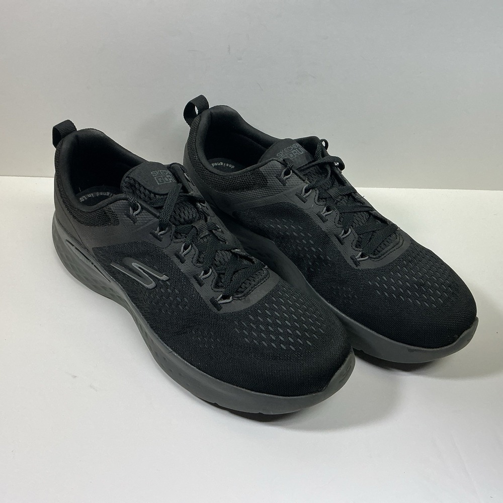 Skechers Lite-Foam‎ Mens Sz 10W Shoes Goga Mat Black Mesh Air Cooled Sneakers